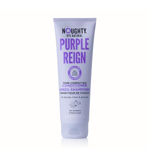 Noughty Purple Reign Tone Correcting Conditioner, 997% Natural Sulphate Free Vegan Haircare, for Blonde, Grey or Silver Hair (250ml)