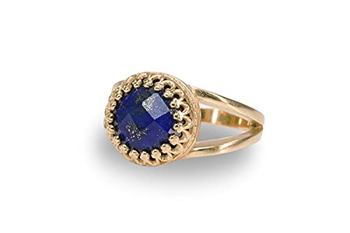 Bague Lapis Lazuli Or Rose 14k : Un Lien Unique à Votre Doigt