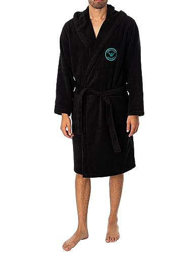 Emporio Armani Men's Bathrobe Micro Sponge, Black, L