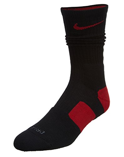 Nike Dri-FIT Elite Crew Basketball Socks Black/Varsity Red/Varsity Red Size Medium