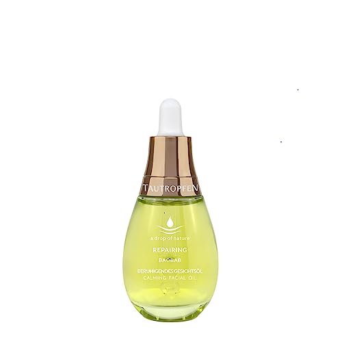 TAUTROPFEN Naturkosmetik, Repairing Gesichts-Öl (5ml) - Beruhigendes Gesichtspflege-Öl für alle Hauttypen - mit Baobab Öl, Johannisbeersam Öl & Bisabolol – Schnelleinziehend