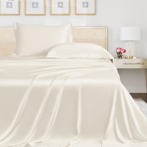 LINENWALAS Organic Vegan Bamboo Flat Sheet Only, Softest
