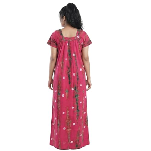 Image of Women's Cotton Printed Maxi Nighty