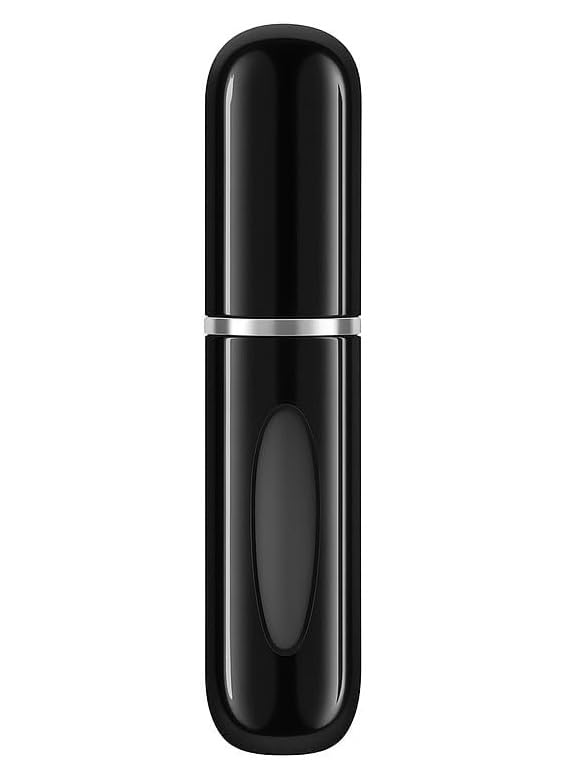 Kyrotech 5ml Metal Taşınabilir Parfüm Şişesi, Doldurulabilir Seyahat Parfüm Atomizeri, Alüminyum Gövdeli Kolonya Dispenseri, Sızdırmaz Mini Cep Boyu Sprey Şişesi, Uçak Kabin Uyumlu Unisex (Siyah)