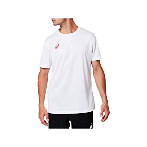 [アシックス] トレーニングウエア OP半袖シャツ 2031A664 メンズ ブリリアントホワイト×クラシックレッド 日本 XS (日本サイズXS相当)