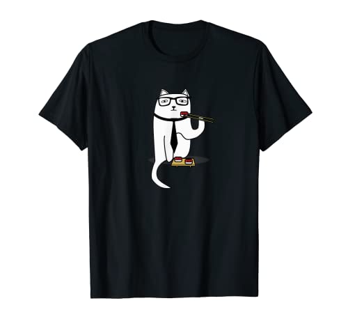 Cat Sushi Camisa para hombres, mujeres y niños | Camiseta de gato de ajuste clásico Camiseta
