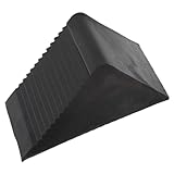 OUNONA Radkeil Aus Gummi 125x75x60mm Schwarz Tragbarer Reifenstopper Für Pkw Anhänger Und Lkw Rutschfester Fahrzeugunterlegkeil Für Reisen Und Sichere Stellplätze