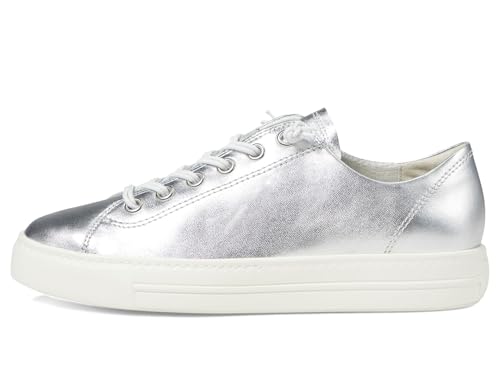 Image of Paul Green Womens Hadley Sneakers Alu Metallic Nappa 9.5 Medium