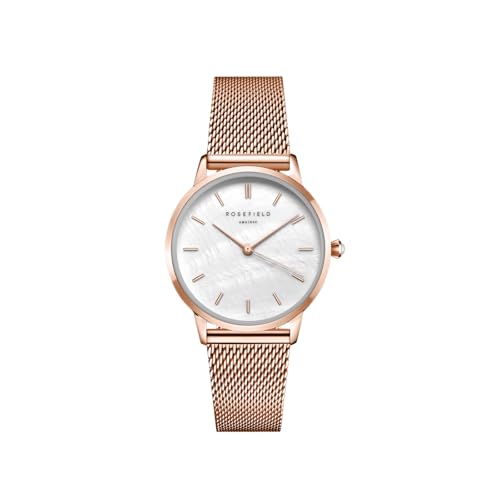 Rosefield Orologio da donna con bracciale in acciaio inossidabile color oro Boxy 28mm
