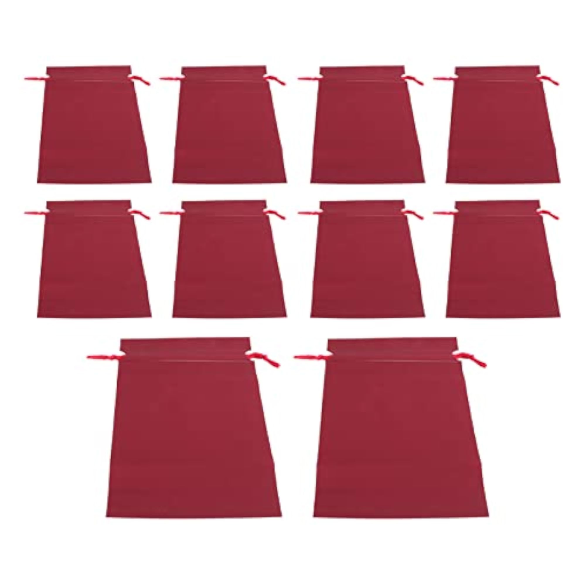 Durable Foldable Drawstring Storage Bag for School & Travel (Red)
