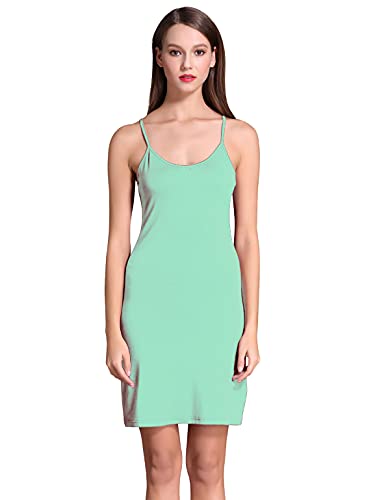 Image of Coreal Women's Modal Spaghetti Strap Slip Under Dress Stretchy Layering