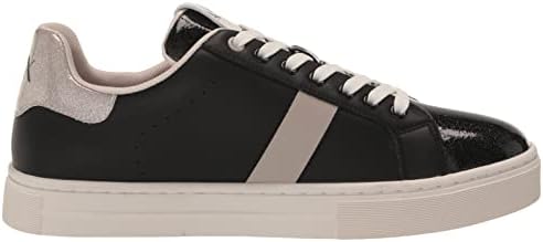 A | X ARMANI EXCHANGE Women's Mini Shinny Colorblocked Sneakers, Black + Beige, 6.5 | Image 5