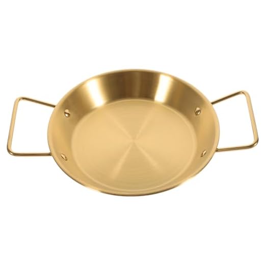 IMIKEYA 1pc Binaural Stainless Steel Frying Pan Rice Pan Non-Stick Cookware for Healthy Cooking for Pasta and Salads Induction Compatible