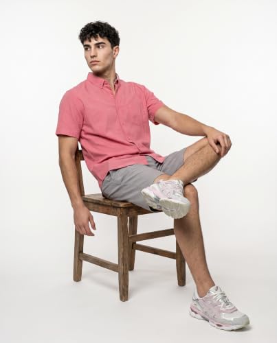 Image of Visive Mens Shirts Multi Packs Short Sleeve Button Down Dress Shirts Solid Color Big and Tall
