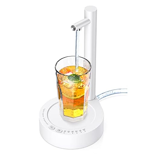 REJOMINE Water Dispenser for 5 Gallon Bottle, Smart 7 Levels Water Dispenser Countertop for Universal Bottles, Portable Desktop Water Pump for Home Outdoor, USB Charging Automatic Water Jug Dispenser