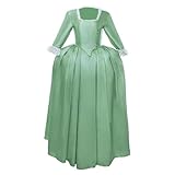 CosplayDiy Musical Hamilton Cosplay Costume Angelica Peggy Eliza Schuyler Sisters Dress Girls Hamilton Colonial Dress Green S