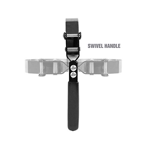 Oemtools 25077 Large Swivel Oil Filter Wrench, Adjustable From 3-7/16 To 3-3/4 Inches (87Mm To 95Mm), Swivel Handle For Positioning, Black And Silver #TOP3