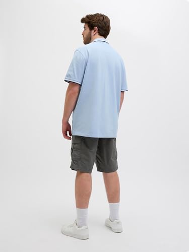 JACK & JONES Male Poloshirt Plus Size Einfarbig Poloshirt – Ansicht 4