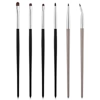 4 Stück Augen Make up Pinsel, Mini-Verwischpinsel für Eyeliner, kleine Lidschattenpinsel für Augen-Make-up, Puder, Gel, Cremeflüssig-Concealer, Highlighter, Eyeliner-Verblendung, Detailpinsel
