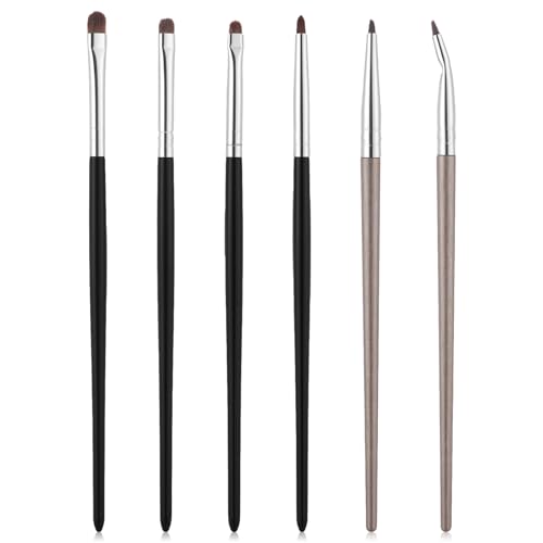 4 Stück Augen Make up Pinsel, Mini-Verwischpinsel für Eyeliner, kleine Lidschattenpinsel für Augen-Make-up, Puder, Gel, Cremeflüssig-Concealer, Highlighter, Eyeliner-Verblendung, Detailpinsel