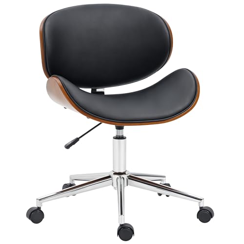 Vinsetto Chaise de Bureau Design Vintage Hauteur réglable siège pivotant 360° piètement chromé...