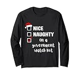 Photo Gallery nice naughty government watch list - divertente babbo natale maglia a manica Photo Gallery nice naughty government watch list - divertente babbo natale maglia a manica