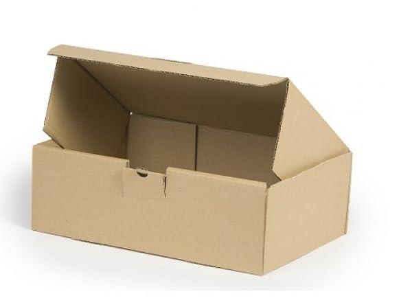 60 Stück Maxibriefkartons 400x300x200 mm Kleiderbox 1-Wellig Braun Innenmass NEU