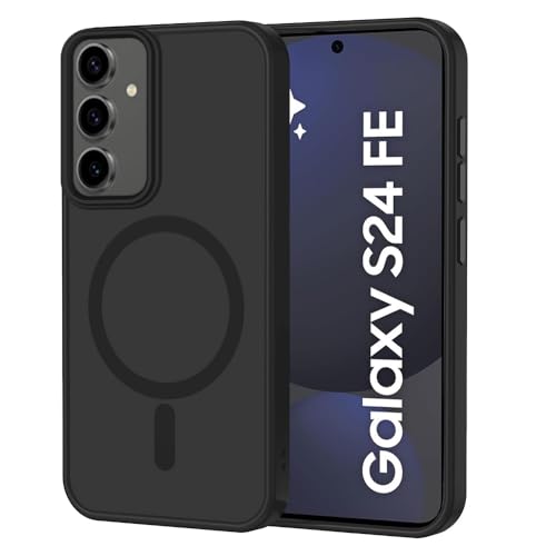 Image of SIZUKA Samsung S24 FE Magsafe Hard Back Case | Matte Design & 360 Protection | Military-Grade Samsung S24 FE Cover | Strong Magnet Back - Black