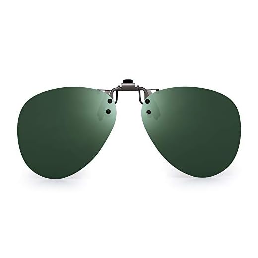 JM Polariserad klämma på solglasögon utan ram Flip up flygare stil linser för recept glasögon