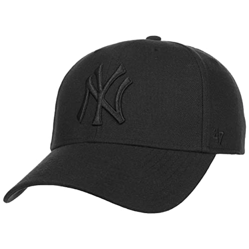 Original Black NY cap with black logo | Black NY cap with black NY logo | Advance Quality Solid Baseball Cap for Men & Women Caps Sports Running Outdoor Hat (Black)