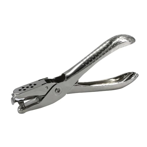 Perfurador Um Furo Metal Leonora, Prata