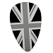 1 x Black Grey Union Jack UK Flag pattern Dashboard Panel AC Air Vent Decor Vinyl Sticker Decal For Mini Cooper F55 F56