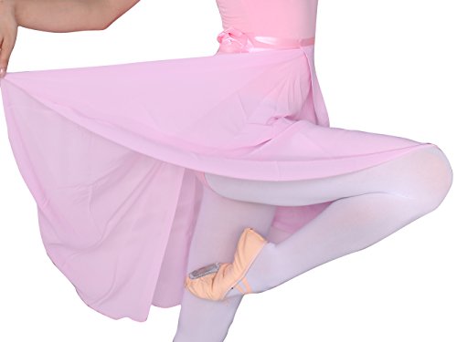 woosun Saia feminina de chiffon para balé adulto saia tutu collant balé dança skate sobre cachecol 6