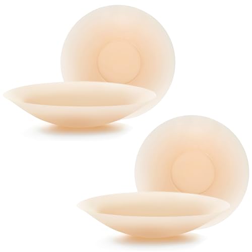 2025 Nipple Covers 2 Pairs-Nipple Protection Silicone Seamless Adhesive Nipple Pasties for Women Reusable Breast Petals Nude