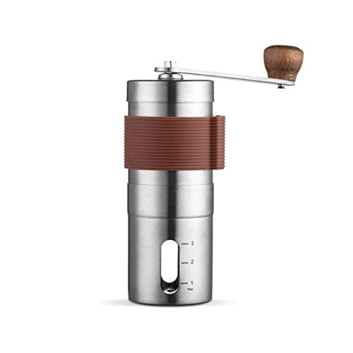 hmjsmj Macinacaffè Portatile, Macinino Manuale in Acciaio Inossidabile, Macinino Manuale, Macchina per caffè in Grani, Utensili da Cucina, Dado Regolabile A 360 Gradi, 16,5x6x6 Cm