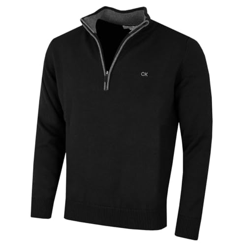Calvin Klein Golf Mens Cotton Sweater - Black - XL