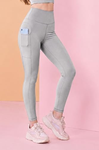 Image of KP Trendz Women's High Waist Gym Leggings with Side Pocket | Tummy Control Yoga Pants for Women | Stretchable Workout Tights for Running, Fitness, Gym & Activewear