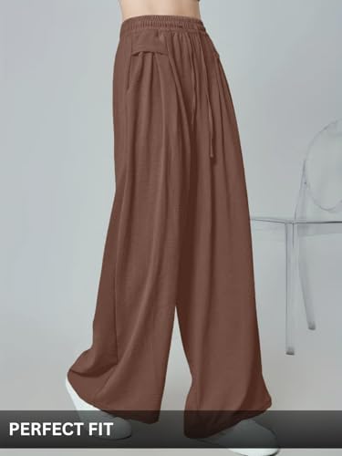 Image of GRECIILOOKS High Waist Polycotton Trousers for Women - Flared Parachute Pants with Side Pockets | Casual Travel Cargo Pants (Available in Plus Size and Value Pack)