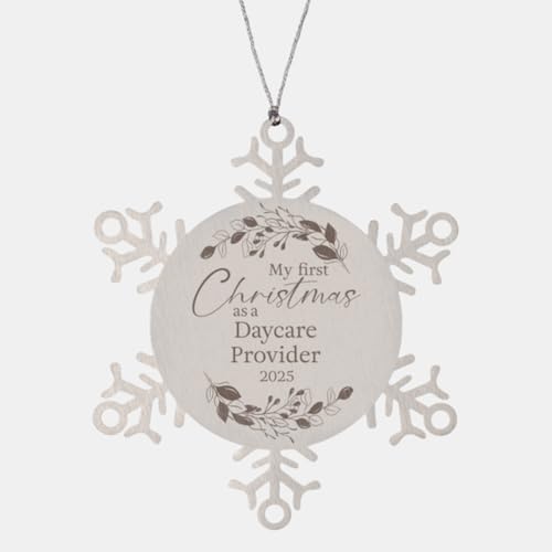 My First Christmas as a Daycare Provider 2025 Snowflake Ornament