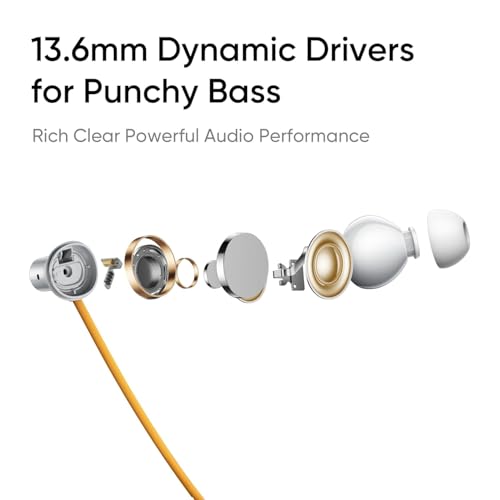 Image of Realme Compatible Buds Wireless ANC Bluetooth Neckband with 50dB Noise Cancellation, 13.6mm Bass Driver, 360 Audio, 45ms Gaming Latency, 38Hrs Battery, IP55 Rating (Midnight Black)