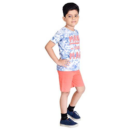 Image of Clothe Funn Boys Printed Cotton Half Sleeves T-Shirt & Shorts Set
