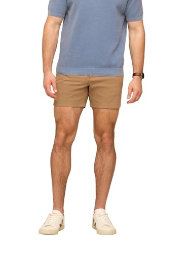 Image of Chubbies Chino Shorts Men 5.5 Inch - Mens Shorts Casual with Elastic Waistband, Side and Back Pockets, Stretch Cotton Blend