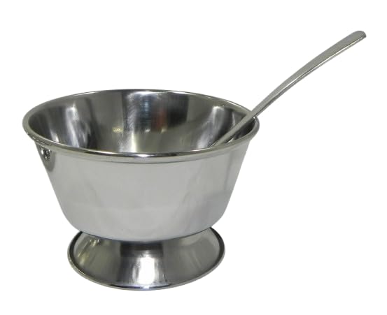 Image of Holy Chalice and Paten Set, Silver Finish, Complete Communion Set with Cup, Plate, Bowl, Spoon and Stand