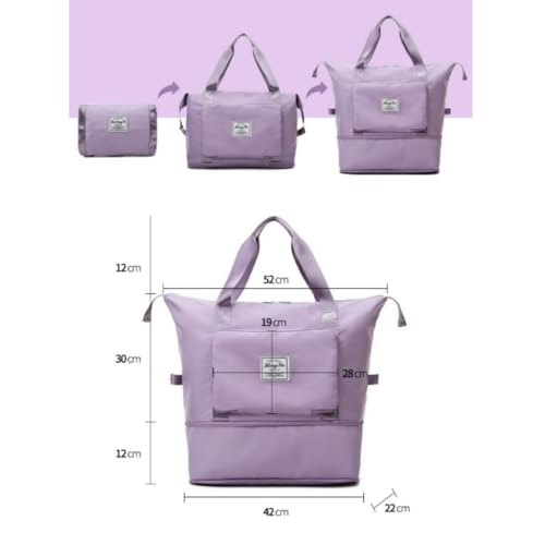 AVARION Large Waterproof Weekender Tote – Expandable, Convertible Foldable Boston Bag with Luggage Sleeve, Multi-Pocket3