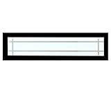 Prairie 47.5' x 11.5' Black New Construction Decorative Glass Window