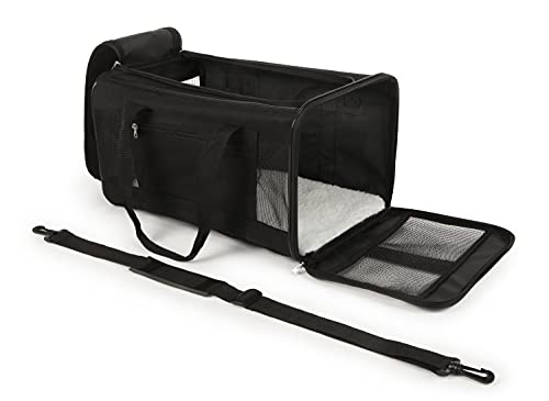 TrustyPup Easy Explorer Travel Pet Carrier, Airline Approved & Guaranteed On Board - Black, Medium (Pack of 3)