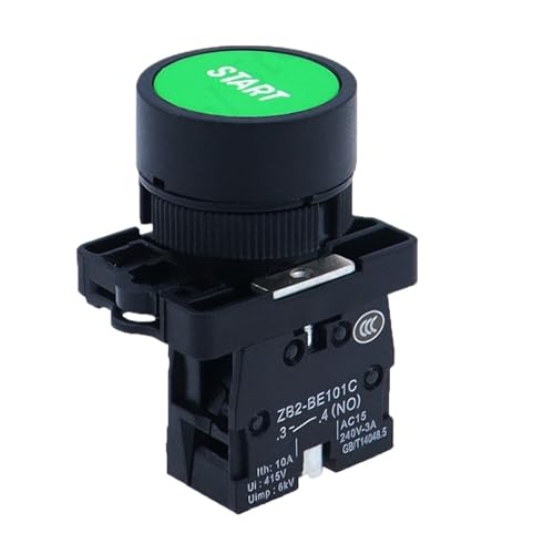 Interruptor pulsador momentáneo de inicio con alta capacidad de 600V 10A y borne de 22 mm