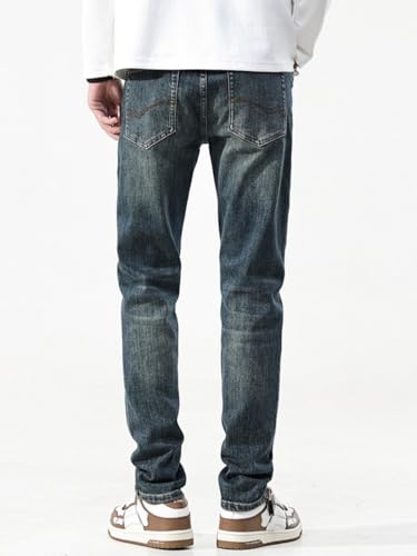 Jeans Pants Trouser Denim Summer Laundry Vintage Light Color Handsome Youth High Street Long Men2