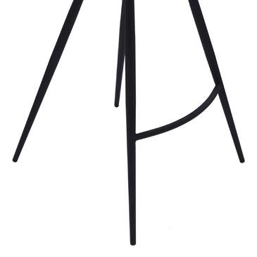 Armen Living Zuma Swivel Adjustable Barstool in Vintage Coffee Faux Leather and Black Metal Finish - Image 5