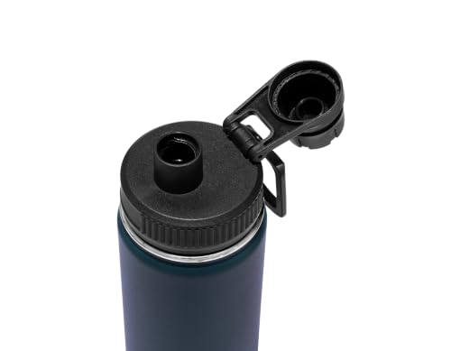 Image of Fruitalite Insulated Water Bottle- 700ml with Screw /Spout Lid, Leak-Proof Stainless Steel Double-Wall Vacuum Thermosteel Travel Thermo Flask | Stays Hot 12 Hours /Cold 24 Hours- Midnight Blue